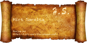 Hirt Sarolta névjegykártya