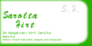 sarolta hirt business card